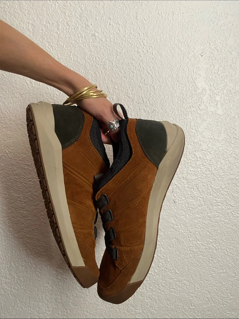🌼 LL Bean Men's Casual Suede Sneakers in Chestnut Brown size 11